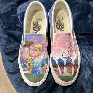 Painted Toy Story Vans, Women’s size 7